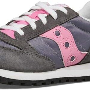 NIB / NWT Saucony Jazz Original Sneaker, Grey/Pink, 3.5 US Big Kid